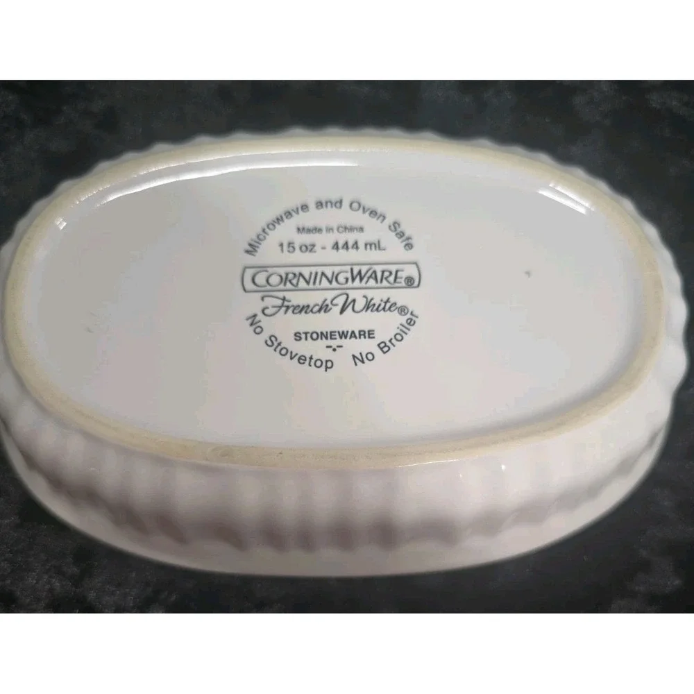 CorningWare French White Stoneware Casserole Dish 15 Oz.